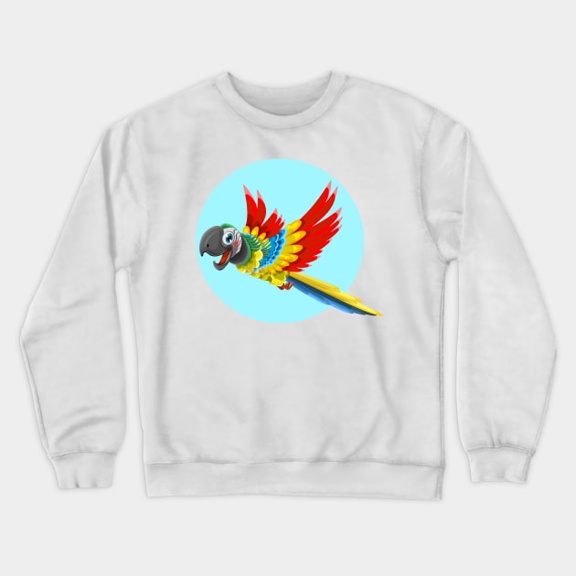 Cartoon Parrot. Crewneck Sweatshirt by LeonLedesma